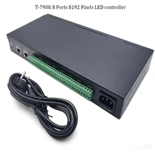 T-790K LED Pixel Controller PC On Line Pixel Full Color Controller 8 Ports 8192 Pixels For WS2811 WS2801 WS2812 SK6812 LED strip