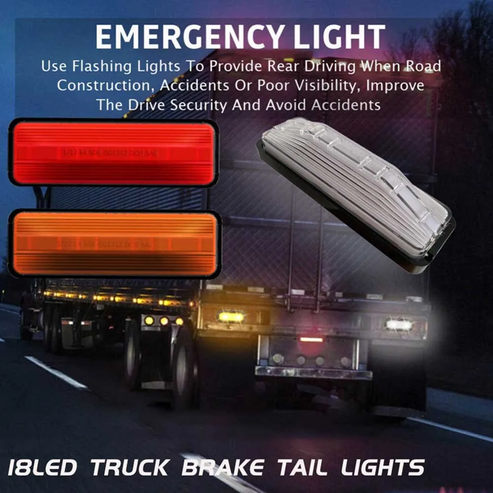 2 X 18LED Trailer Lights Trailer Stop/Turn/Tail Light Waterproof High-Position Brake Light Cargo Truck Trailer Modified Light
2 X 18LED Trailer Lights Trailer Stop/Turn/Tail Light Waterproof High-Position Brake Light Cargo Truck Trailer Modified Light