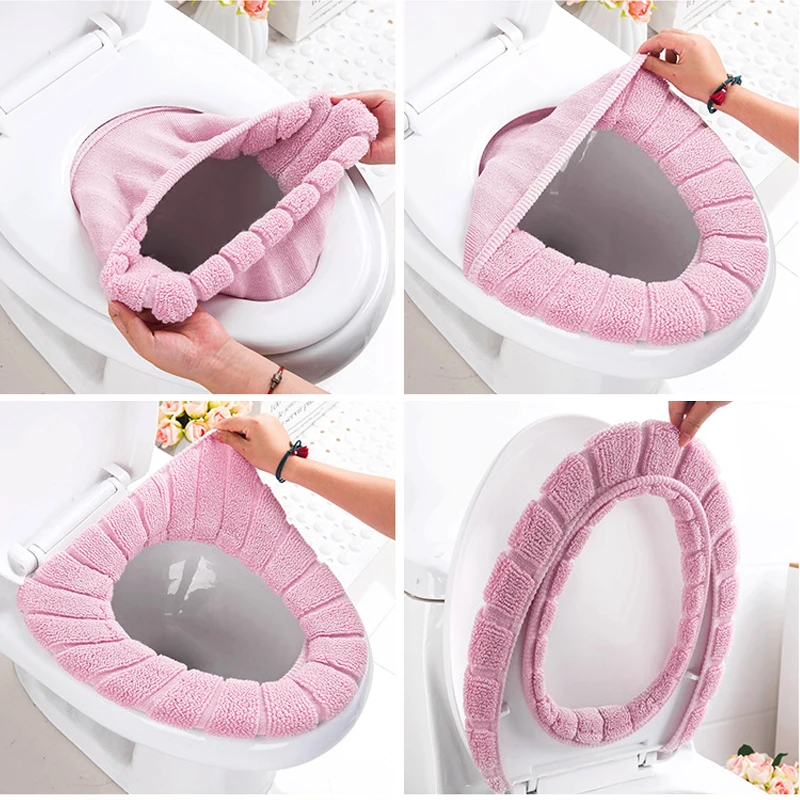 Bathroom Toilet Seat With Handle Closestool Washable Soft Winter Warmer Mat Pad Cushion O-shape Toilet Seat Bidet Covers 
Bathroom Toilet Seat With Handle Closestool Washable Soft Winter Warmer Mat Pad Cushion O-shape Toilet Seat Bidet Covers