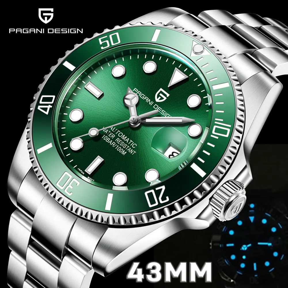 Часы PAGANI DESIGN Мужские механические, брендовые водонепроницаемые деловые полностью Стальные наручные, с керамическим окошком и сапфировым с... 
Часы PAGANI DESIGN Мужские механические, брендовые водонепроницаемые деловые полностью Стальные наручные, с керамическим окошком и сапфировым с...