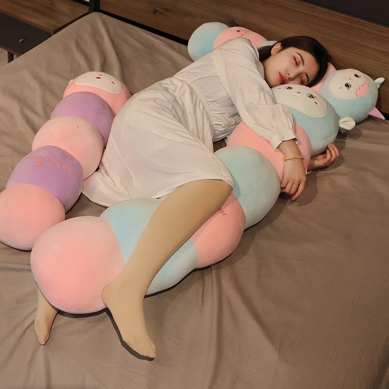 50--120CM Unicorn Soft Meng Long Shaped Caterpillar Plush Toy Stuffed Animal Long Pillow Doll Cushion Child Child Girlfriend Bir
50--120CM Unicorn Soft Meng Long Shaped Caterpillar Plush Toy Stuffed Animal Long Pillow Doll Cushion Child Child Girlfriend Bir