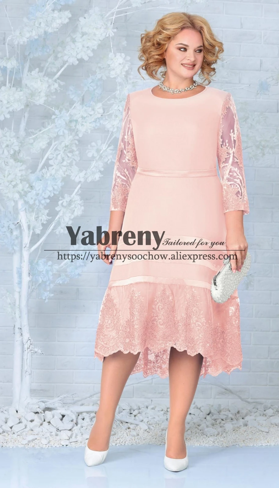 New Style Elegant Charming A-Line Mother of the Bride Dresses Women High Low Dress Pink
New Style Elegant Charming A-Line Mother of the Bride Dresses Women High Low Dress Pink