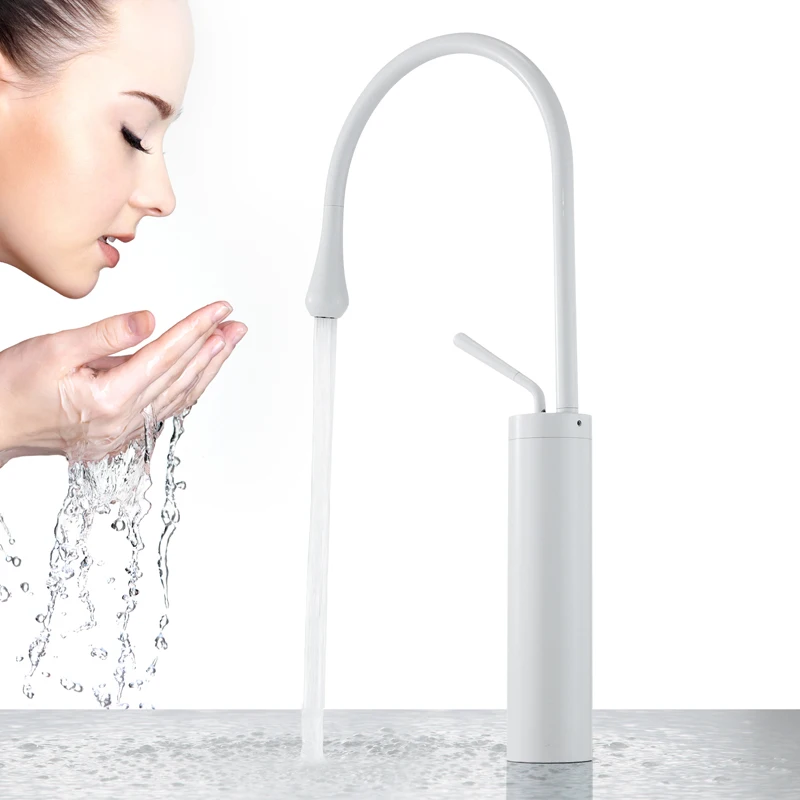 Modern White Faucet Personalized Face Washing Counter Basin Tap Hot and Cold Bathroom Basin Faucet
Modern White Faucet Personalized Face Washing Counter Basin Tap Hot and Cold Bathroom Basin Faucet