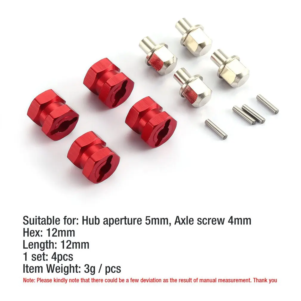 4pcs 12mm Hex 15mm Coupler Tire Extended Adapter for Traxxas Hsp Redcat Rc4wd Tamiya Axial scx10 D90 RC Crawler Big Foot Car
4pcs 12mm Hex 15mm Coupler Tire Extended Adapter for Traxxas Hsp Redcat Rc4wd Tamiya Axial scx10 D90 RC Crawler Big Foot Car