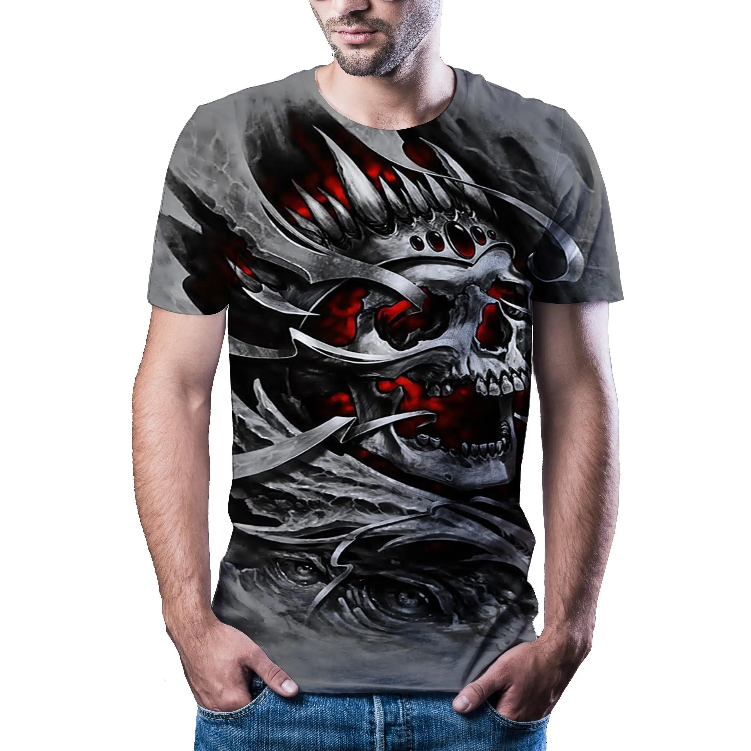 New T -Shirt Men 'S High -Quality Men 'S T -Shirt Short -Sleeved Skull 3d Printed Men 'S T -Shirt Fashion Handsome T -Shirt 
New T -Shirt Men 'S High -Quality Men 'S T -Shirt Short -Sleeved Skull 3d Printed Men 'S T -Shirt Fashion Handsome T -Shirt