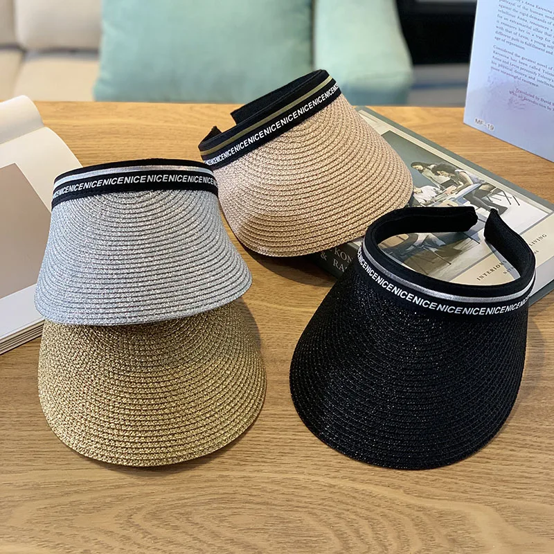 Fashion Woman Sun Visor Helen Designer Caps Handmade Straw Weaving Raffia Sun Visors White Woman Hat Beach Hat Hats for Women
Fashion Woman Sun Visor Helen Designer Caps Handmade Straw Weaving Raffia Sun Visors White Woman Hat Beach Hat Hats for Women