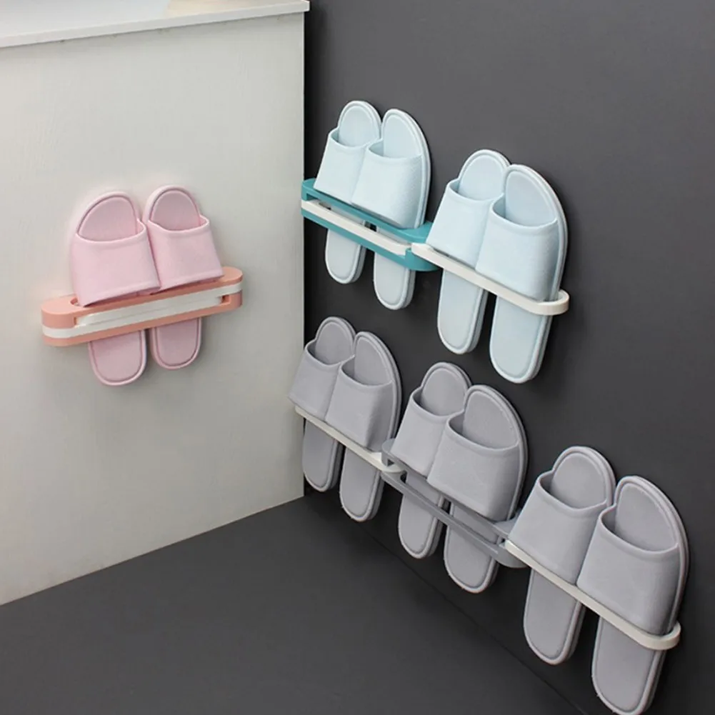 Bathroom Slipper Draining Rack Wall Rack Seamless Folding Space Saving Home Shoe Organizer Hanger Shoe Hanging Holder
Bathroom Slipper Draining Rack Wall Rack Seamless Folding Space Saving Home Shoe Organizer Hanger Shoe Hanging Holder