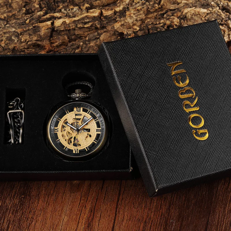 Retro Bronze Steampunk Mechanical Pocket Watch Men Women Fob Chain Necklace Vintage Square Dial Hollow Skeleton Sculpture Clock 
Retro Bronze Steampunk Mechanical Pocket Watch Men Women Fob Chain Necklace Vintage Square Dial Hollow Skeleton Sculpture Clock