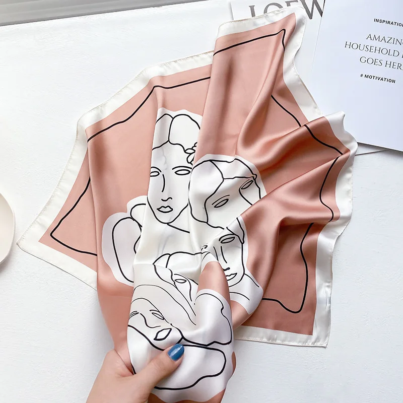 70*70cm Small Silk Scarf Women Decoration Spring Fashion Printed Square Scarf Professional Temperament Silk Scarf Headband
70*70cm Small Silk Scarf Women Decoration Spring Fashion Printed Square Scarf Professional Temperament Silk Scarf Headband