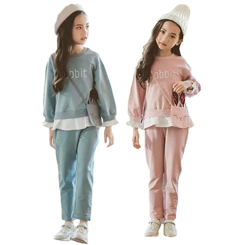 Комплекты одежды для девочек на весну и осень, Топ с длинным рукавом с мультяшным рисунком кролика + штаны, комплект детской одежды из 2 предметов, высококачественная одежда
Комплекты одежды для девочек на весну и осень, Топ с длинным рукавом с мультяшным рисунком кролика + штаны, комплект детской одежды из 2 предметов, высококачественная одежда
