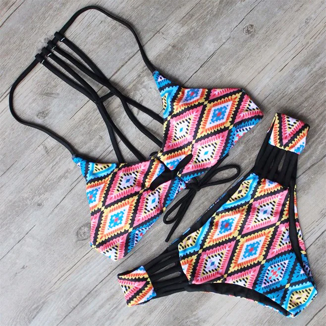 Bikini Set Swimsuit Swimwear Beach Popular Europe and America 2-piece Low Waist Tether Swimsuit Fashionable Printing Swimwear
Bikini Set Swimsuit Swimwear Beach Popular Europe and America 2-piece Low Waist Tether Swimsuit Fashionable Printing Swimwear