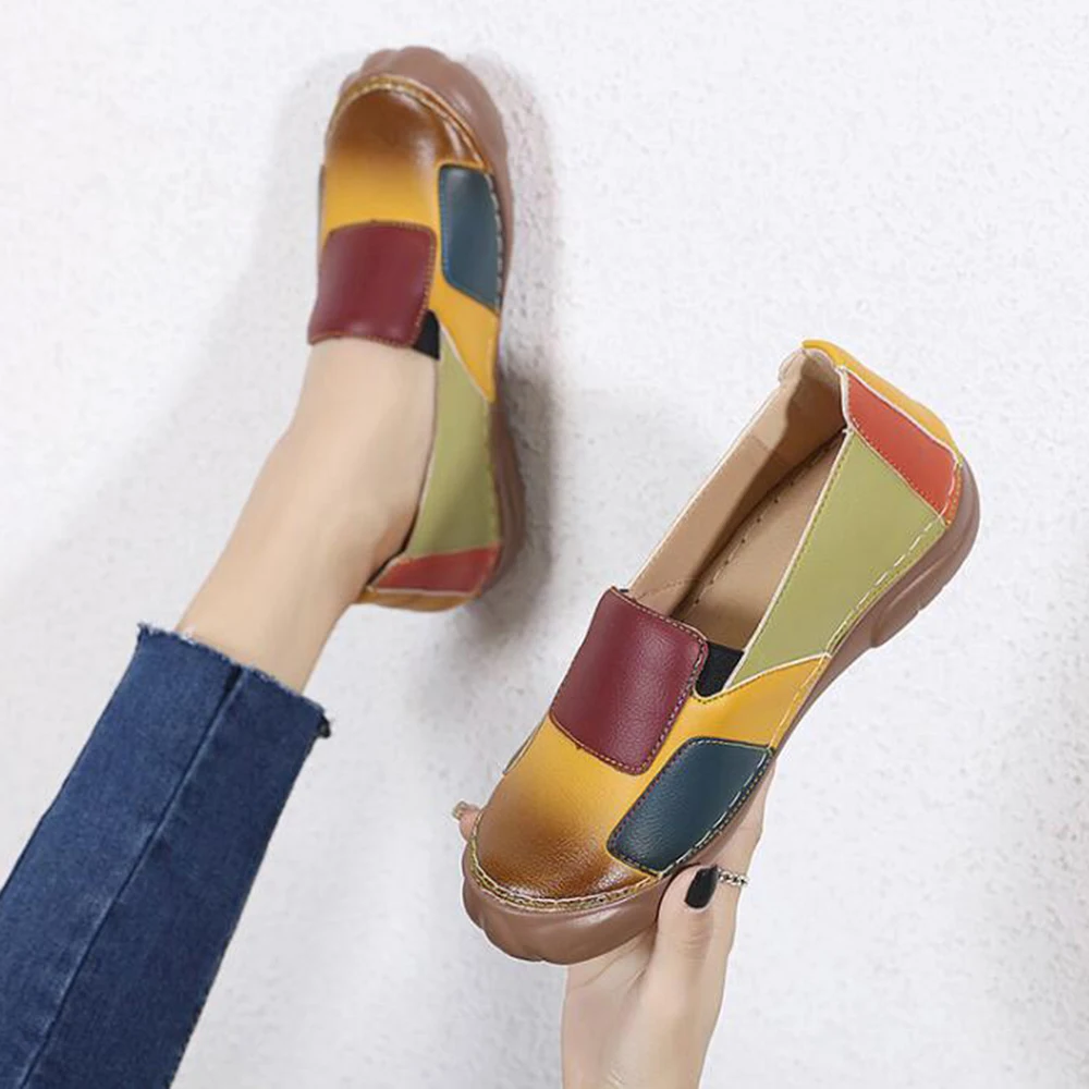 Балетки женские из натуральной кожи, лоферы на плоской подошве, без застежки, с круглым носком, летняя обувь
Балетки женские из натуральной кожи, лоферы на плоской подошве, без застежки, с круглым носком, летняя обувь