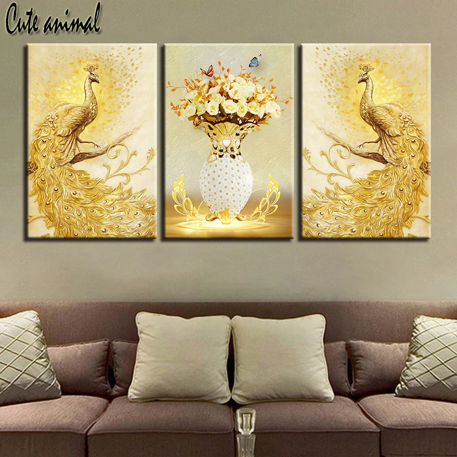 Golden Peacocks And Flowers diy full square round diamond embroidery rhinestones painting 3 pcs 5d diamond mazayka wall art
Golden Peacocks And Flowers diy full square round diamond embroidery rhinestones painting 3 pcs 5d diamond mazayka wall art
