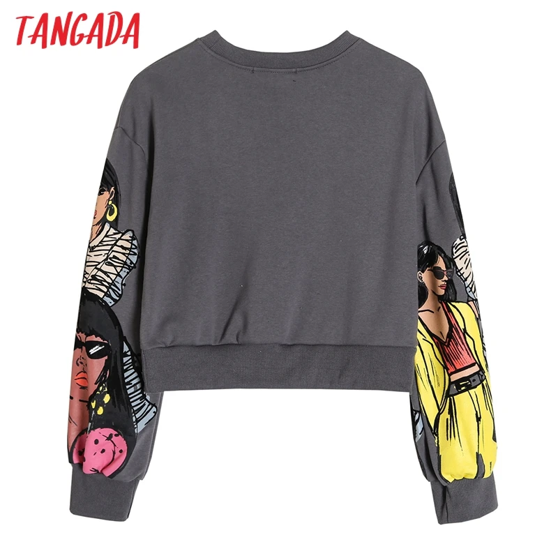 Tangada 2021 Women Charater Print Crop Sweatshirts Oversize Long Sleeve Loose Pullovers Female Tops 4H09
Tangada 2021 Women Charater Print Crop Sweatshirts Oversize Long Sleeve Loose Pullovers Female Tops 4H09
