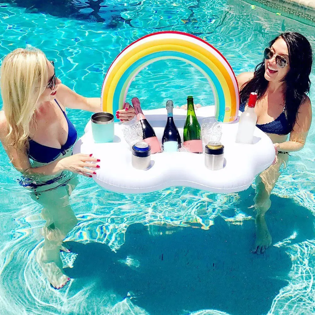 Summer Party Bucket Rainbow Cloud Cup Holder Inflatable Pool Float Beer Tray Drink Holder for Pool Party Water Entertainment
Summer Party Bucket Rainbow Cloud Cup Holder Inflatable Pool Float Beer Tray Drink Holder for Pool Party Water Entertainment
