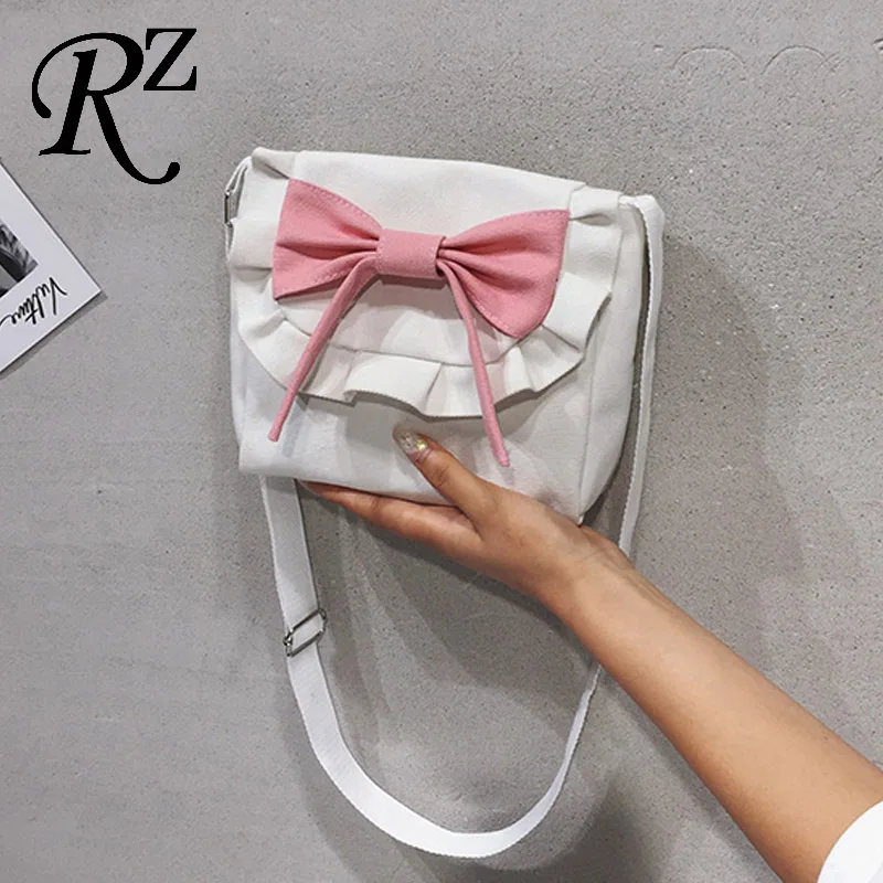Bow Women Canvas Bag Lotus Leaf Cover Messenger Bag Casual Shoulder Bags Sweet Lady Bag Color Contrast Crossbody Bags
Bow Women Canvas Bag Lotus Leaf Cover Messenger Bag Casual Shoulder Bags Sweet Lady Bag Color Contrast Crossbody Bags