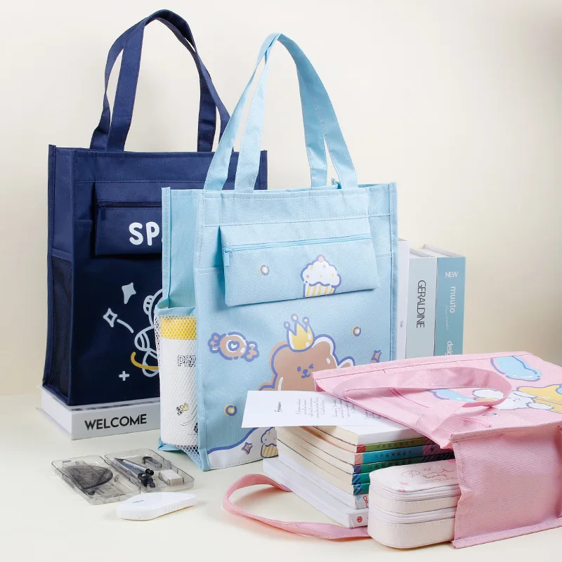 Oxford Cartoon Handbag Kawaii Bear Large Student School Bags Stationery Thicken Organizer Folder Tutoring Notebook Tote Bag 135
Oxford Cartoon Handbag Kawaii Bear Large Student School Bags Stationery Thicken Organizer Folder Tutoring Notebook Tote Bag 135