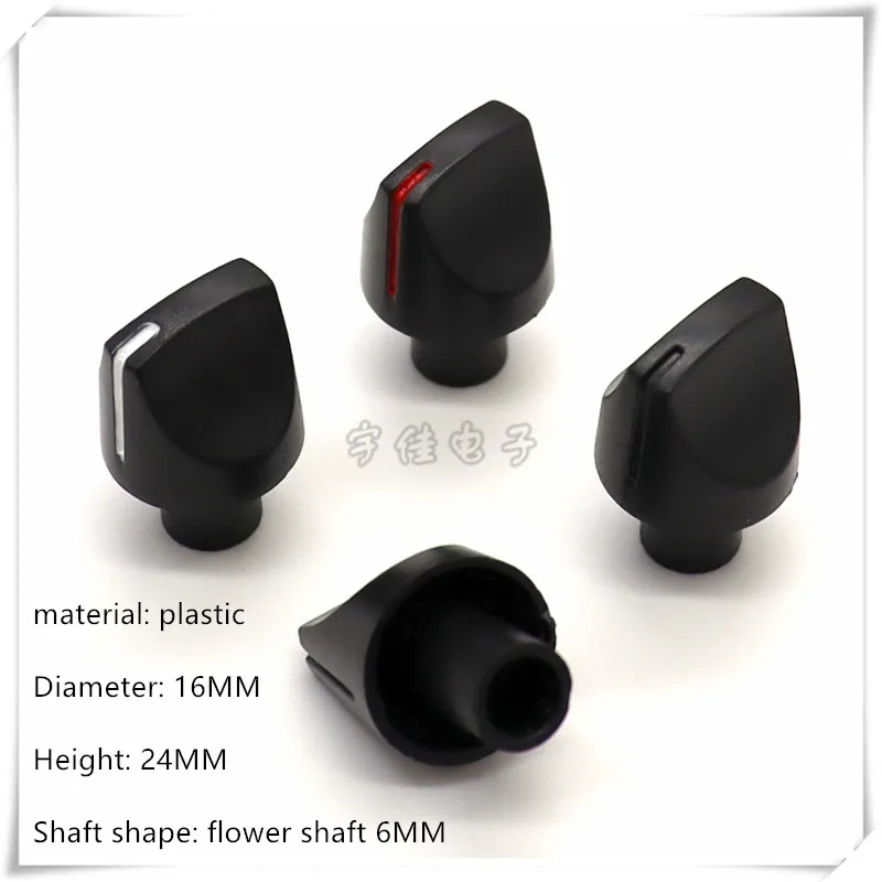 10 Piece 16×24MM black plastic knob cap potentiometer encoder switch knob is suitable for flower shaft 6MM
10 Piece 16×24MM black plastic knob cap potentiometer encoder switch knob is suitable for flower shaft 6MM