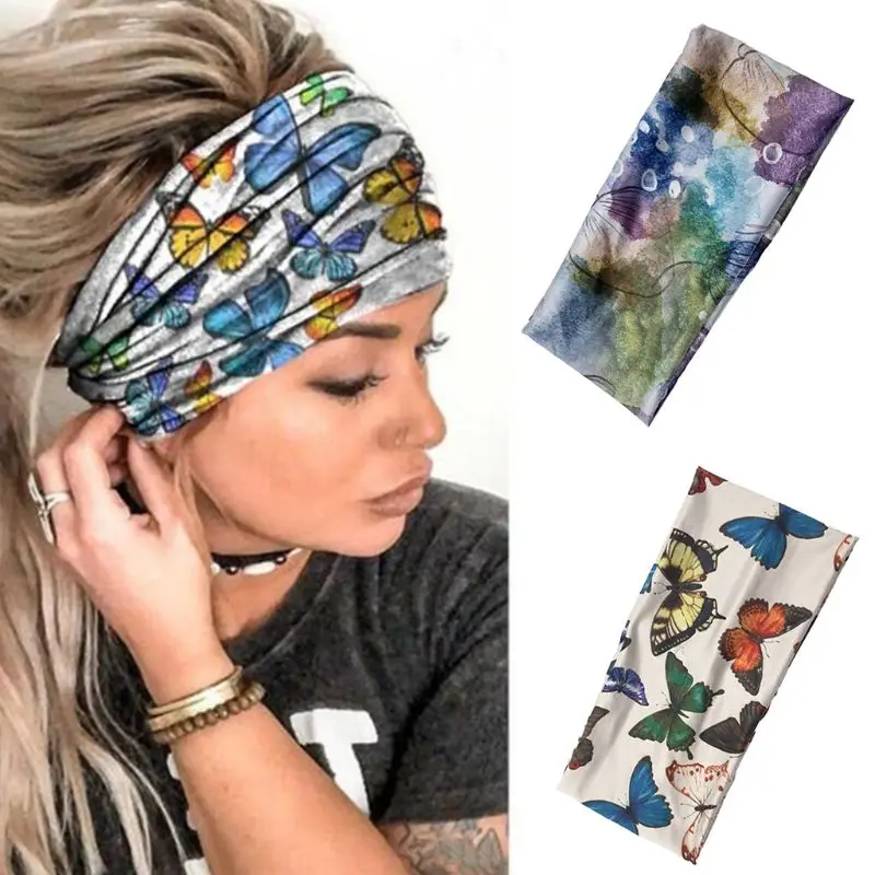 Women Yoga Sport Wide Headband Colorful Butterfly Leaves Print Workout Head Wrap 83XF
Women Yoga Sport Wide Headband Colorful Butterfly Leaves Print Workout Head Wrap 83XF