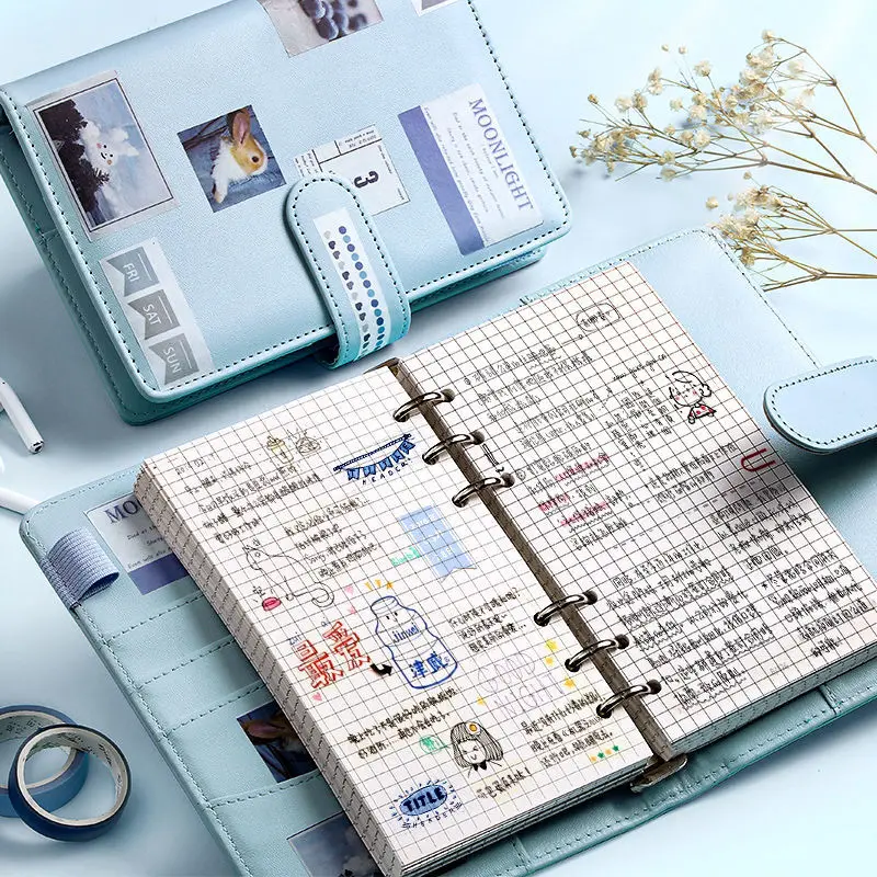 A6 Binder Cuaderno Grid Notebooks Journals Diary Budget Book PU Leather Soft Cover Buckle Pocket Planner School Office Supplies
A6 Binder Cuaderno Grid Notebooks Journals Diary Budget Book PU Leather Soft Cover Buckle Pocket Planner School Office Supplies