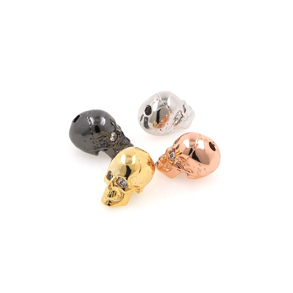 Smooth CZ Gold Skeleton Spacer Beads Copper Zircon Skull Head for Jewerly Making 14.7x8.6x11.5MM
Smooth CZ Gold Skeleton Spacer Beads Copper Zircon Skull Head for Jewerly Making 14.7x8.6x11.5MM