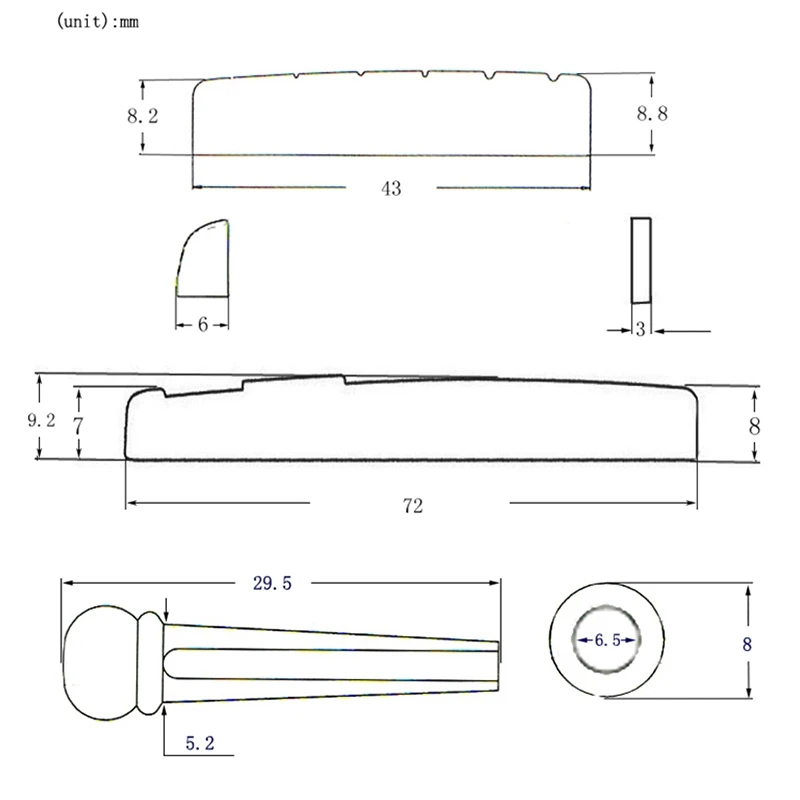Folk Guitar Brass 72MM Upper+Lower Pillow Length Bridge Saddle and Nut Fixed String String Pins Folk Guitar Accessories
Folk Guitar Brass 72MM Upper+Lower Pillow Length Bridge Saddle and Nut Fixed String String Pins Folk Guitar Accessories