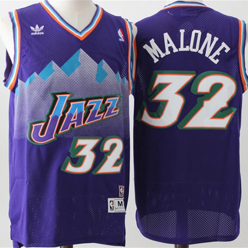 

NBA Utah Jazz #12 John Stockton Men's Basketball Jersey #32 Karl Malone Swingman Jersey 100% Stitched Retro NBA Men Jerseys