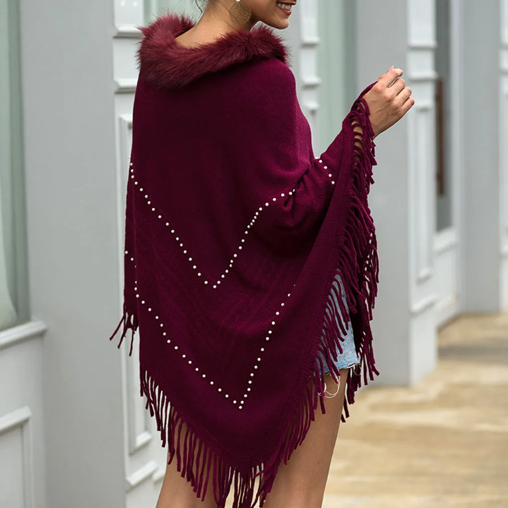 Women Winter Knitted Cloak Cashmere Poncho Capes Shawl Turtleneck Cardigans Sweater Coat Tassel Outerwear Ladies Sweaters Cloaks 
Women Winter Knitted Cloak Cashmere Poncho Capes Shawl Turtleneck Cardigans Sweater Coat Tassel Outerwear Ladies Sweaters Cloaks