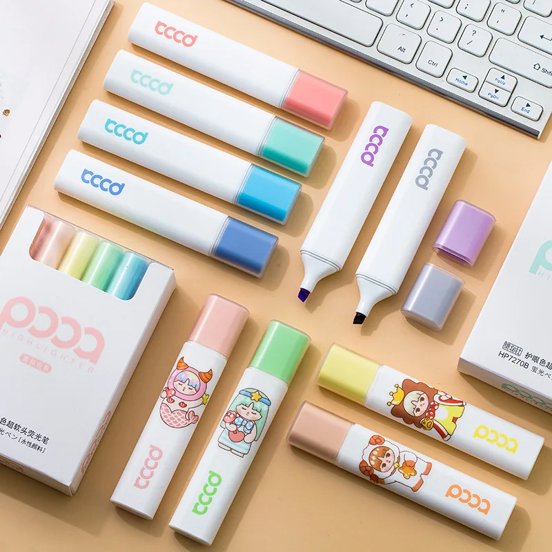6pcs/set Large-capacity Highlighter Pen Set for Students Soft-tip Color DrawingPen Key Marker Cute Gel Pens Stationary Supplies
6pcs/set Large-capacity Highlighter Pen Set for Students Soft-tip Color DrawingPen Key Marker Cute Gel Pens Stationary Supplies