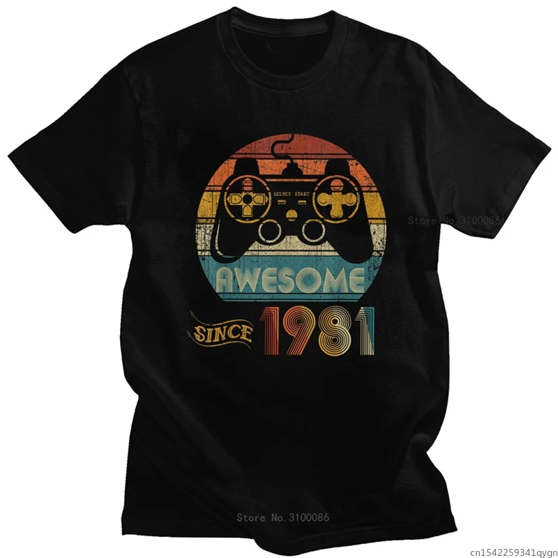 Retro Video Gamers Awesome Since 1981 Tshirt Short Sleeve Shirts Summer 40 Years Old Birthday Gift T-shirt Gift Unisex Tee
Retro Video Gamers Awesome Since 1981 Tshirt Short Sleeve Shirts Summer 40 Years Old Birthday Gift T-shirt Gift Unisex Tee