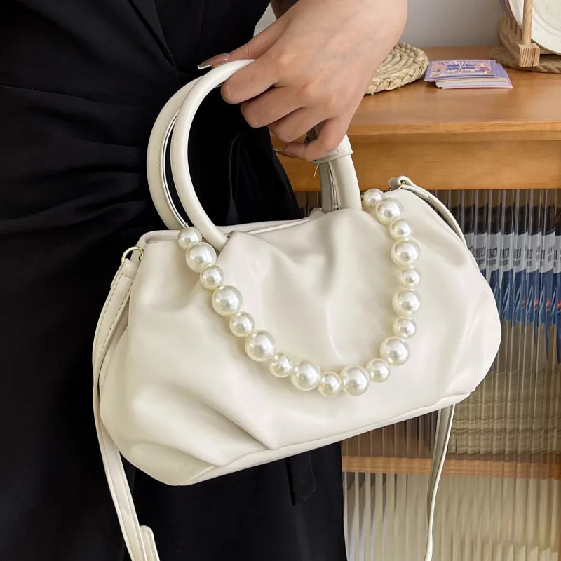 Small Pearl Shoulder Handbags for Women Luxury Soft Leather Tote Bag Pleated Crossbody Bag Ladies Top Handle Messenger Bags Sac
Small Pearl Shoulder Handbags for Women Luxury Soft Leather Tote Bag Pleated Crossbody Bag Ladies Top Handle Messenger Bags Sac