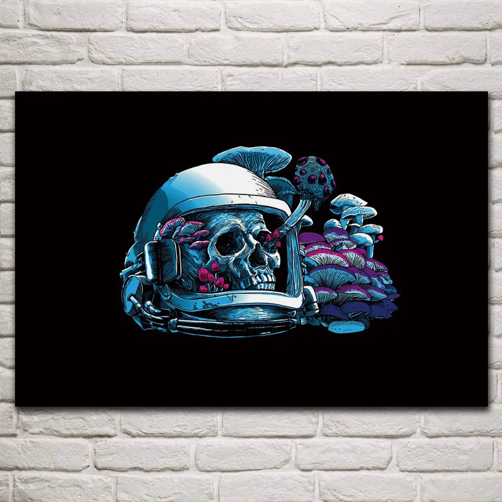 artwork astronaut skull mushroom helmet dark fantasy fabric posters on the wall picture home art living room decoration KQ008
artwork astronaut skull mushroom helmet dark fantasy fabric posters on the wall picture home art living room decoration KQ008