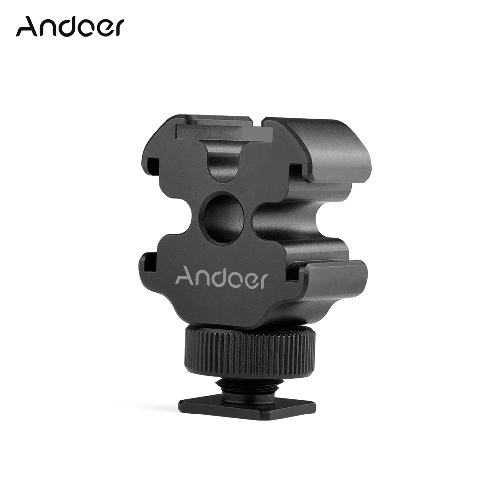 Andoer Aluminum Alloy One-to-Three Cold Shoe Stand Extension Bracket for Tripod DSLR ILDC Camera Microphone Video Light Monitor
Andoer Aluminum Alloy One-to-Three Cold Shoe Stand Extension Bracket for Tripod DSLR ILDC Camera Microphone Video Light Monitor