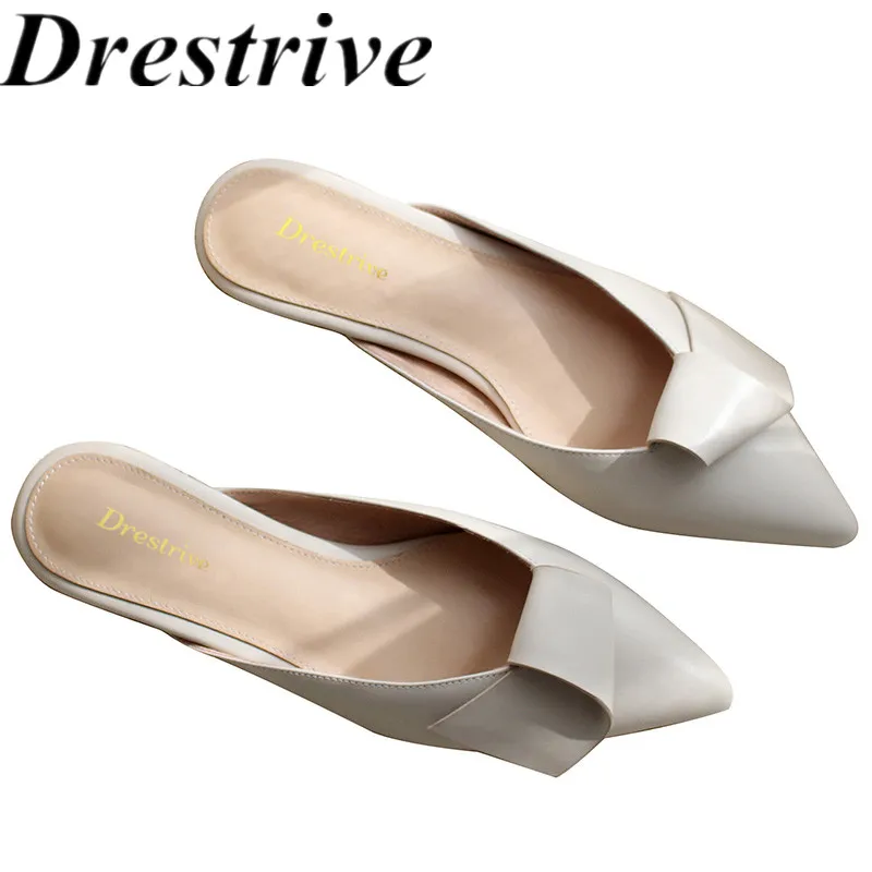 Drestrive Women Slippers Pointed Toe Outside Low Heels 2021 Summer New Arrival Cow Leather Beige Casual Shoes Flats Mules
Drestrive Women Slippers Pointed Toe Outside Low Heels 2021 Summer New Arrival Cow Leather Beige Casual Shoes Flats Mules