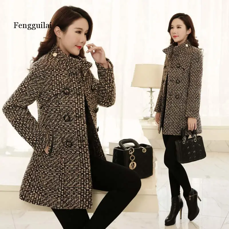 Женское клетчатое пальто, Зимняя шерстяная куртка, длинные пальто для дам, шерстяное осеннее Женское пальто, Корейская утепленная одежда
Женское клетчатое пальто, Зимняя шерстяная куртка, длинные пальто для дам, шерстяное осеннее Женское пальто, Корейская утепленная одежда