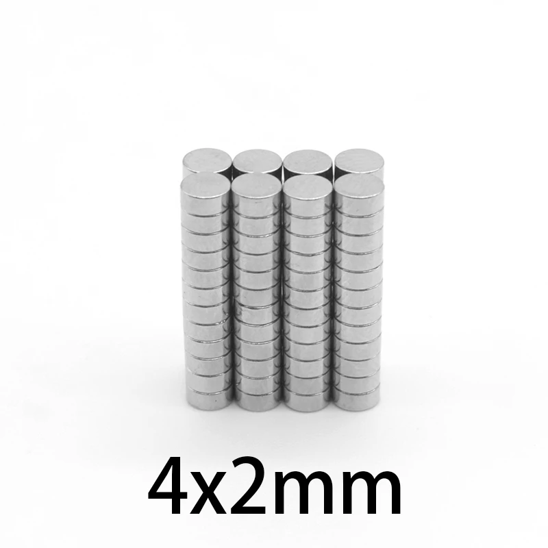 

100-2000 pcs 4x2 mm Permanent Small Round Magnet 4x2mm Neodymium Magnet Dia 4*2mm Mini Strong Magnetic Magnets 4*2