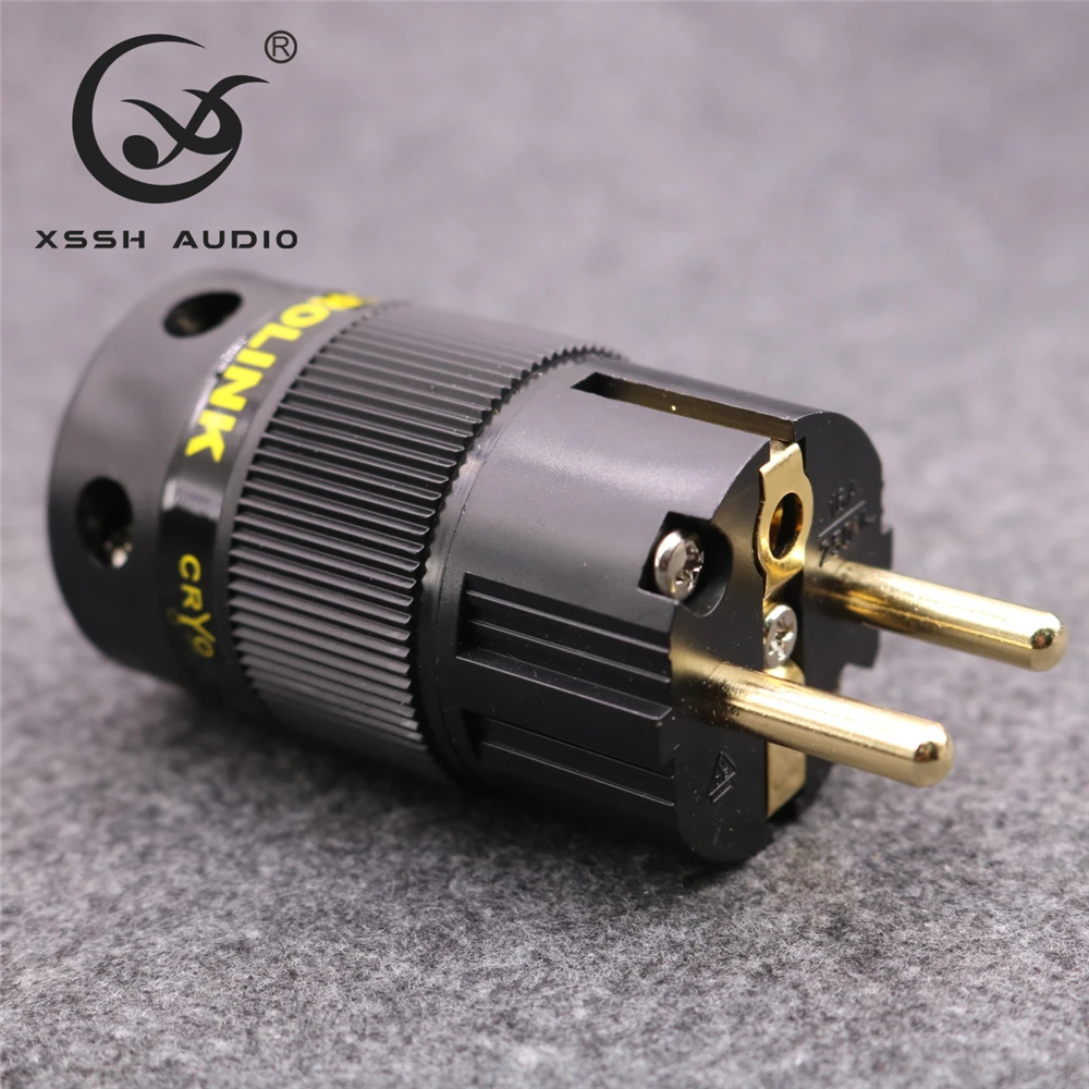 XSSH аудио FP 02EU YIVO DIY HIFI чистое медное покрытие золотой Электрический разъем штекер