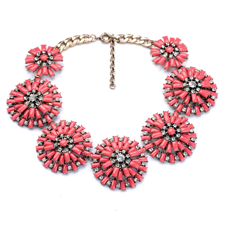 Exaggerated Chunky Crystal Resin Flower Necklace Party Costume Jewelry Women Statement Big Necklace Collares
Exaggerated Chunky Crystal Resin Flower Necklace Party Costume Jewelry Women Statement Big Necklace Collares