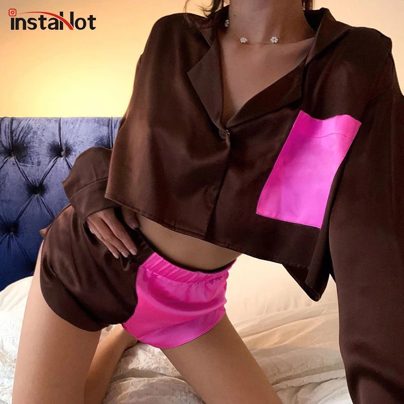 InstaHot Patchwork High Street Women Two Piece Short Set Splice Casual Long Sleeve Vintage Outfit 2021 Female 2 Piece Set Suit
InstaHot Patchwork High Street Women Two Piece Short Set Splice Casual Long Sleeve Vintage Outfit 2021 Female 2 Piece Set Suit