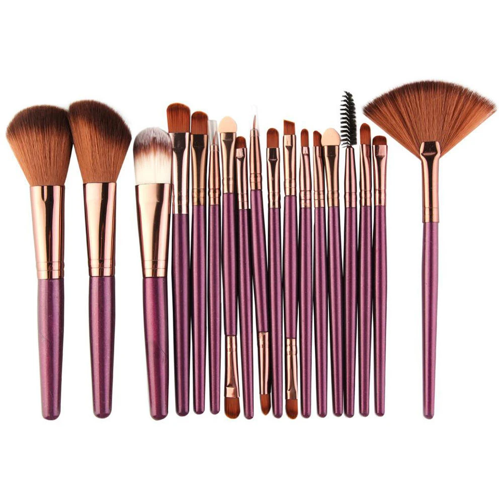 18 Pcs/Set Makeup Brush Set with Fan-Shaped Beauty Tools Hot Cosmetic Powder Eye Shadow Foundation Blending Make Up Brush
18 Pcs/Set Makeup Brush Set with Fan-Shaped Beauty Tools Hot Cosmetic Powder Eye Shadow Foundation Blending Make Up Brush