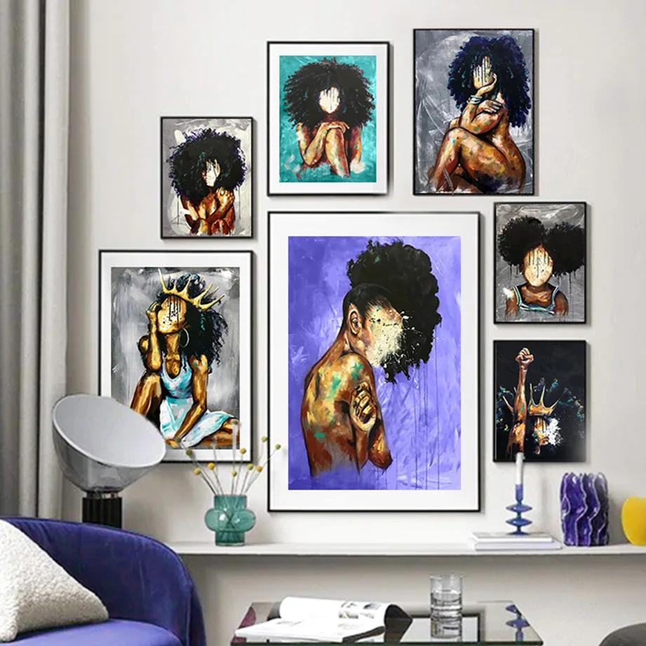 Abstract Blur Black Africa Girl Portrait Wall Art Canvas Painting Nordic Posters And Prints Wall Pictures For Living Room Decor
Abstract Blur Black Africa Girl Portrait Wall Art Canvas Painting Nordic Posters And Prints Wall Pictures For Living Room Decor
