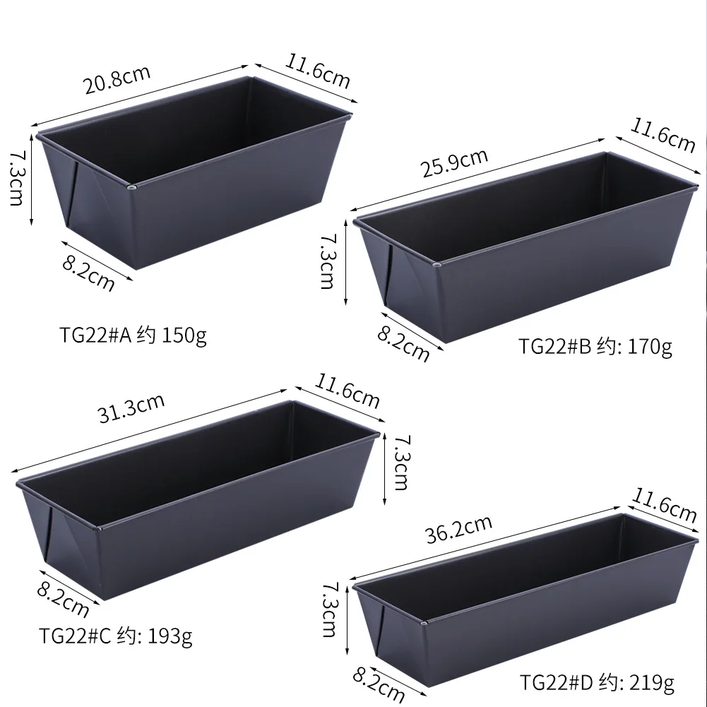 Tray Baking Mold Rectangular Toast Mould Cake Bread Loaf Black Carbon Steel Baking
Tray Baking Mold Rectangular Toast Mould Cake Bread Loaf Black Carbon Steel Baking