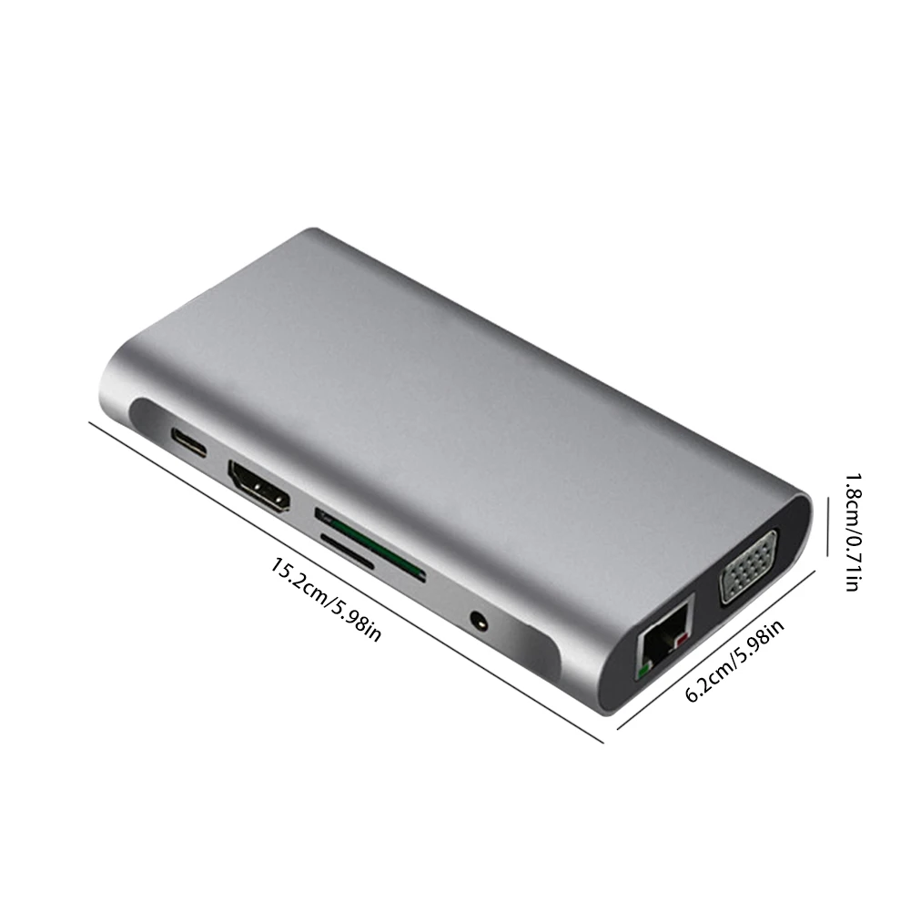 USB Hub Type-C Adapter To 4K VGA Lan Ethernet SD TF 3.5mm Jack Audio Video 10 In 1 For MacBook Pro OTG USB-C Hub Multifunction
USB Hub Type-C Adapter To 4K VGA Lan Ethernet SD TF 3.5mm Jack Audio Video 10 In 1 For MacBook Pro OTG USB-C Hub Multifunction