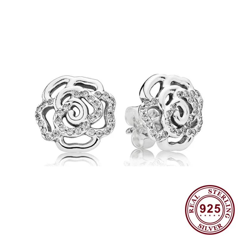 Original 925 Sterling Silver Pan Earring Shiny Rose Earrings For Women Wedding Gift Fashion Jewelry
Original 925 Sterling Silver Pan Earring Shiny Rose Earrings For Women Wedding Gift Fashion Jewelry