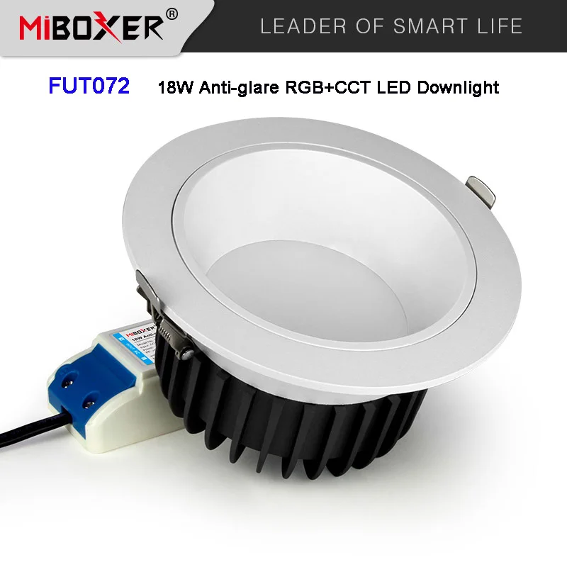 FUT072 Miboxer 18W Anti-glare RGB+CCT LED Downlight AC100~240V Dimmable Smart led Ceiling light Indoor lamp
FUT072 Miboxer 18W Anti-glare RGB+CCT LED Downlight AC100~240V Dimmable Smart led Ceiling light Indoor lamp