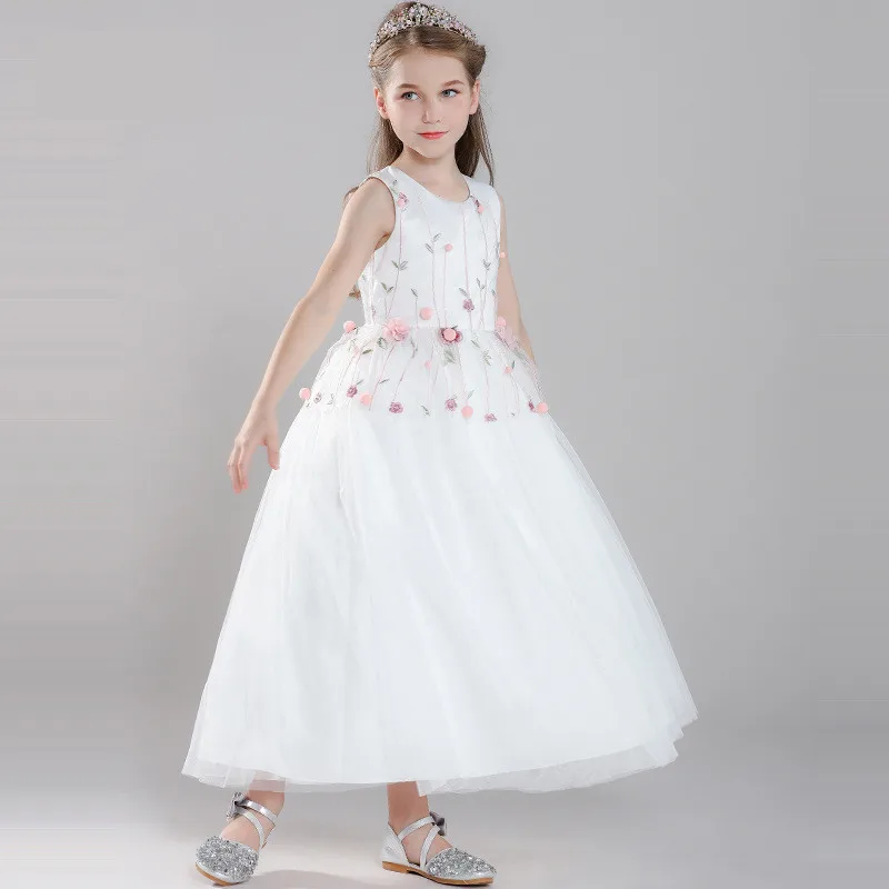 Sweet Floral 4 Seasons 4-13Y White O-neck Ankle Length Kids Girls Princess Dress Teens Fashion Lace Embroidery Dancing Dress
Sweet Floral 4 Seasons 4-13Y White O-neck Ankle Length Kids Girls Princess Dress Teens Fashion Lace Embroidery Dancing Dress