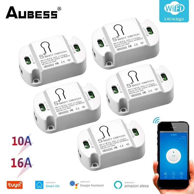 Tuya 10A 16A Wifi Smart Switch Timer Breaker Wireless Switch Smart Home Compatible With Tuya Alexa Google Home Yandex Alice
Tuya 10A 16A Wifi Smart Switch Timer Breaker Wireless Switch Smart Home Compatible With Tuya Alexa Google Home Yandex Alice