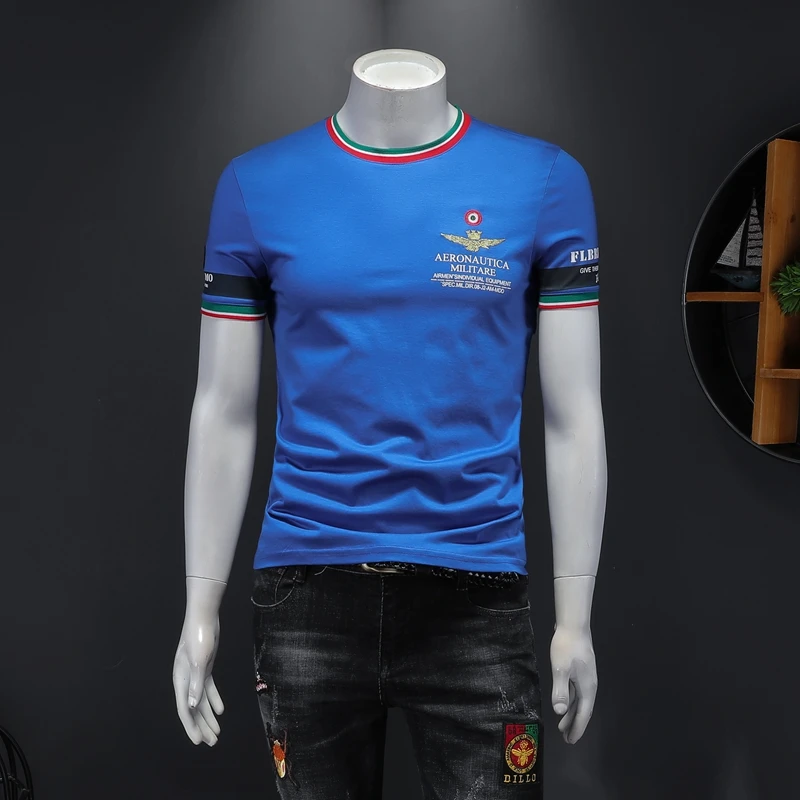 High Quality Men's T-Shirts Popular EU Pilot Eagle Embroidery tshirts Men T Shirt Short Sleeve Summer Clothing 8835
High Quality Men's T-Shirts Popular EU Pilot Eagle Embroidery tshirts Men T Shirt Short Sleeve Summer Clothing 8835