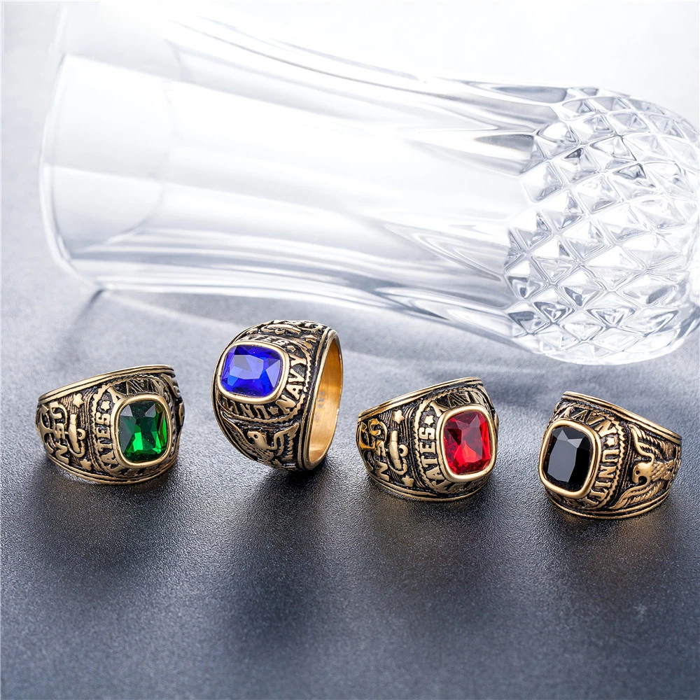 Wholesale Fine Jewelry Soldier Rings Titanium Steel Gold Color Multicolor Crystal Finger Ring For Men Free Shipping
Wholesale Fine Jewelry Soldier Rings Titanium Steel Gold Color Multicolor Crystal Finger Ring For Men Free Shipping