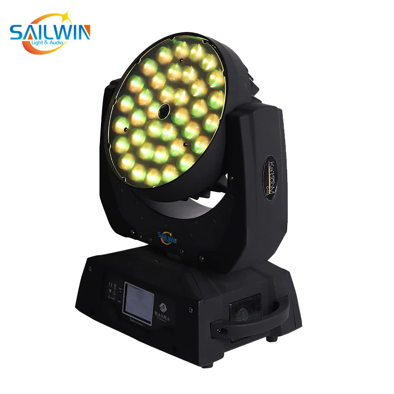 Sailwin сценический светильник 36x18 Вт 6in1 RGBAW УФ светодиодный зум мыть Moving головной DJ